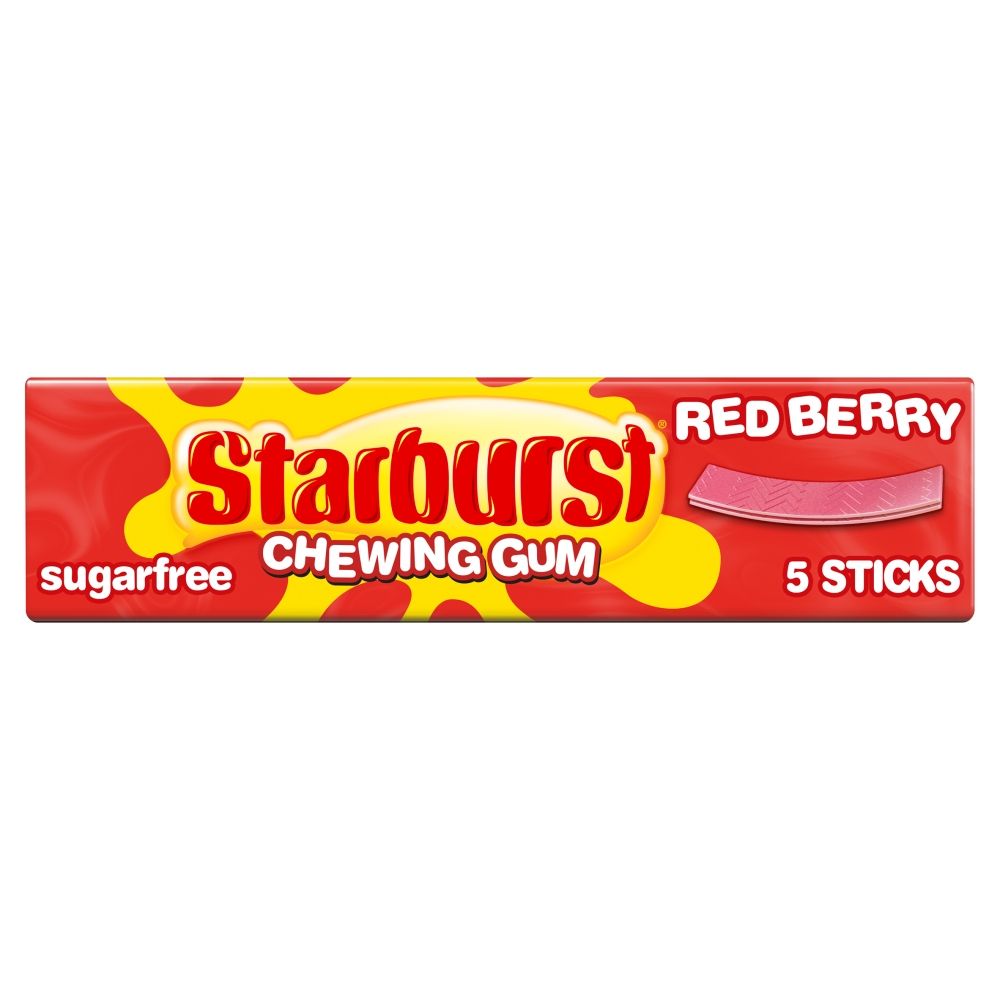 CASE PRICE 20x Starburst Red Berry Flavour Sticks Chewing Gum RRP £4.99
